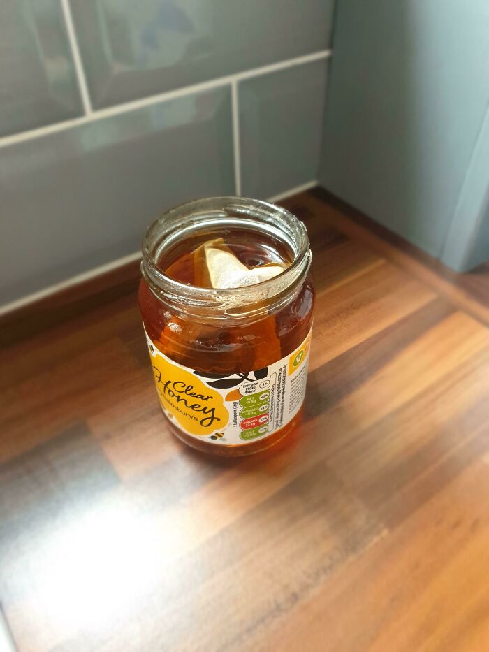 Made My Cuppa In An Almost-Empty Honey Jar To Get The Last Crumbs Of Goodness!