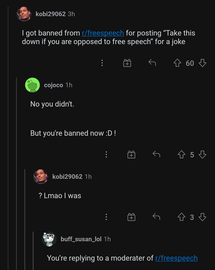 Commenter Makes Up Story About Getting Banned, Gets Noticed By A Moderator