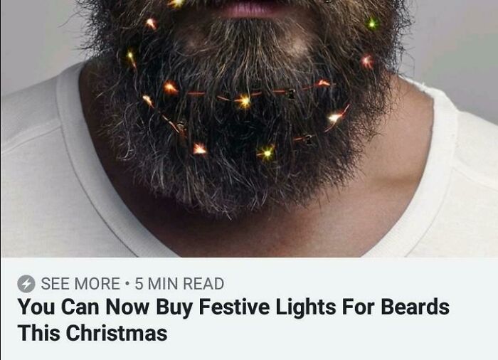 Luces navideñas para barbas