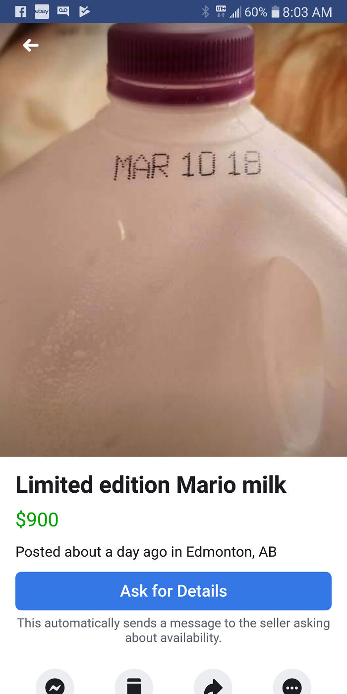 $900 For "Mario" Milk