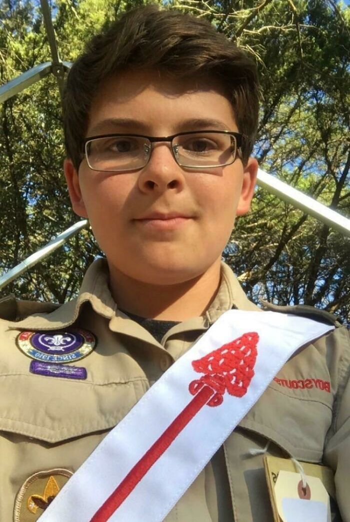 Hoy he recibido mi banda de la Orden de la Flecha en los Boy Scouts