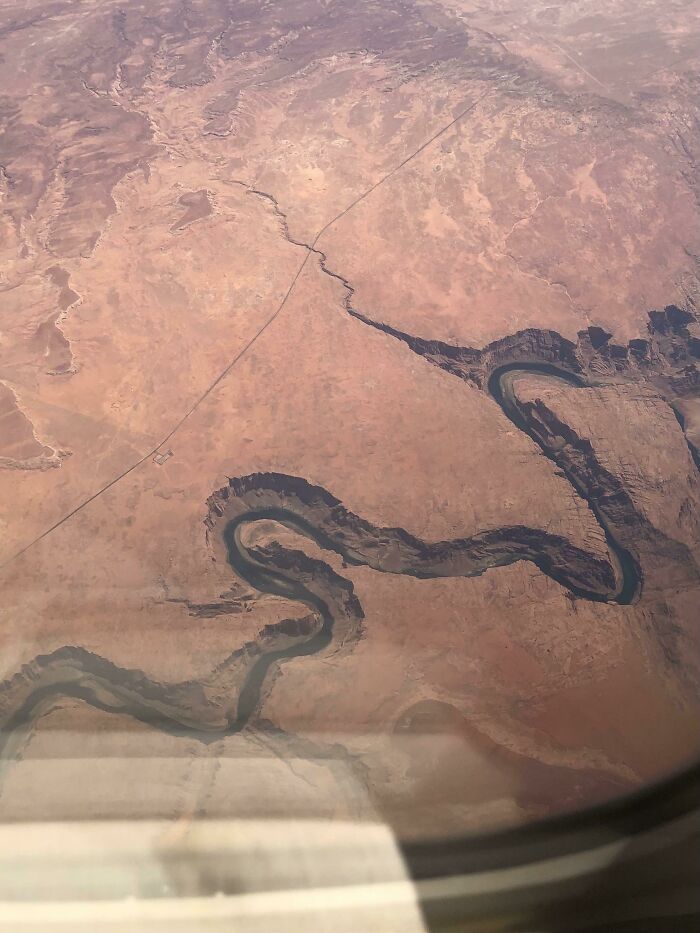 Horseshoe Bend From A Plane
