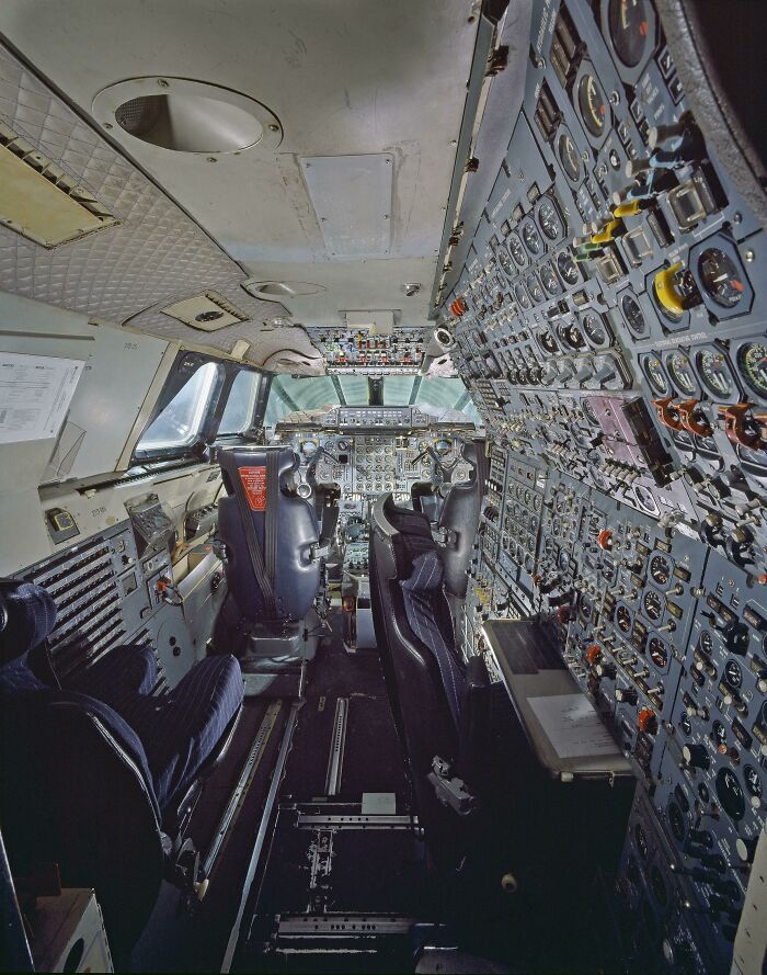 Cockpit Of The Concorde Supersonic Airline