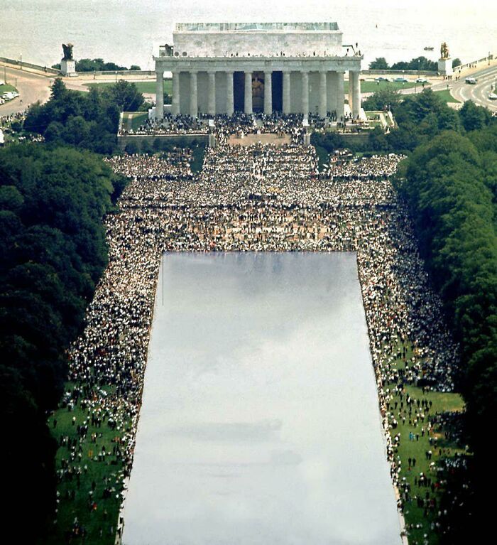 View Of The Crowd During Martin Luther King Jr's Famous I Have A Dream Speech