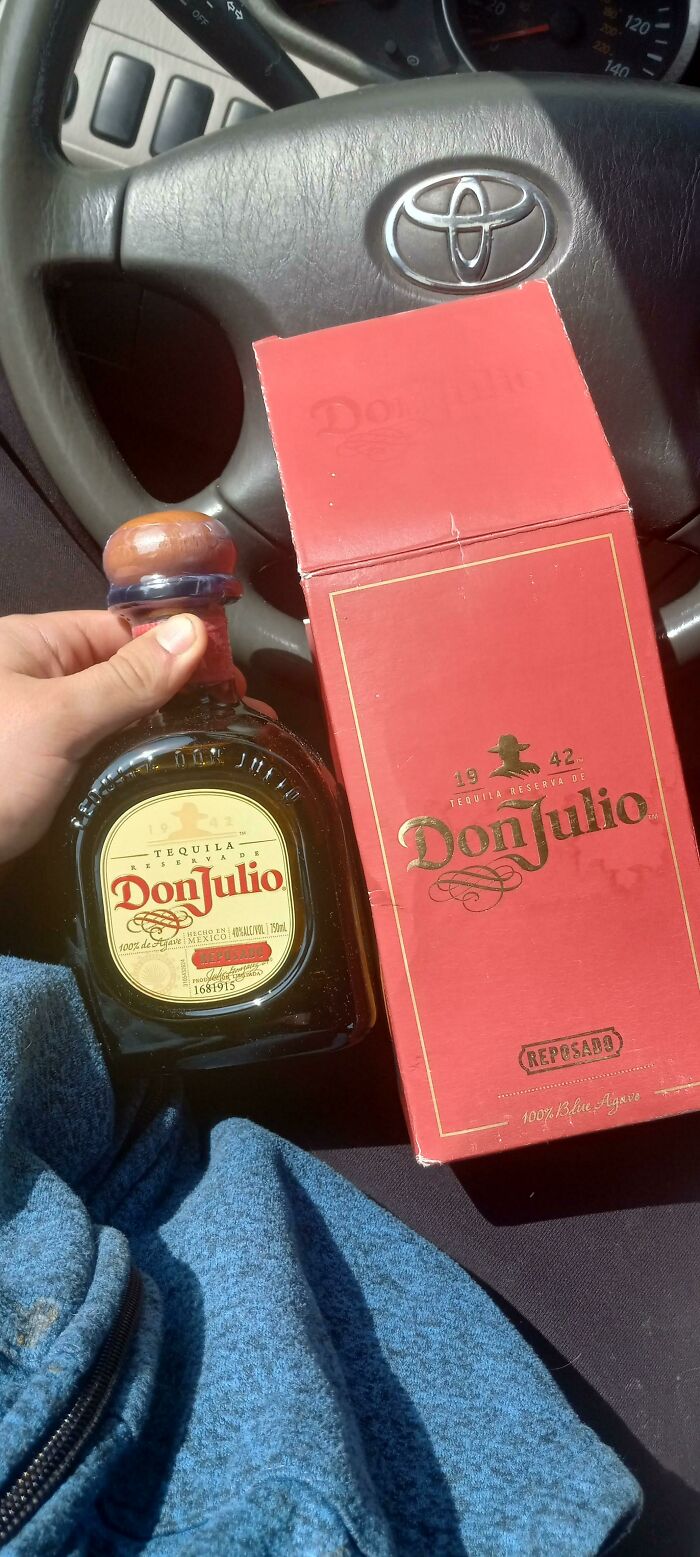 I Found This Sealed Bottle Of Don Julio In Some Rich People Garbage. Also Got To Get Chased Off By Their Security