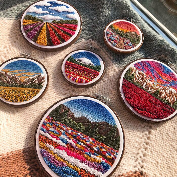 Some Of My Favourite Hand Embroidered Landscapes
