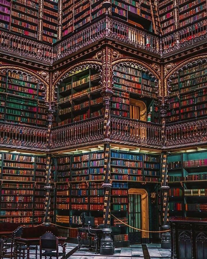 The Reading Room - Royal Portuguese Cabinet Of Reading - Rio De Janeiro, Brazil