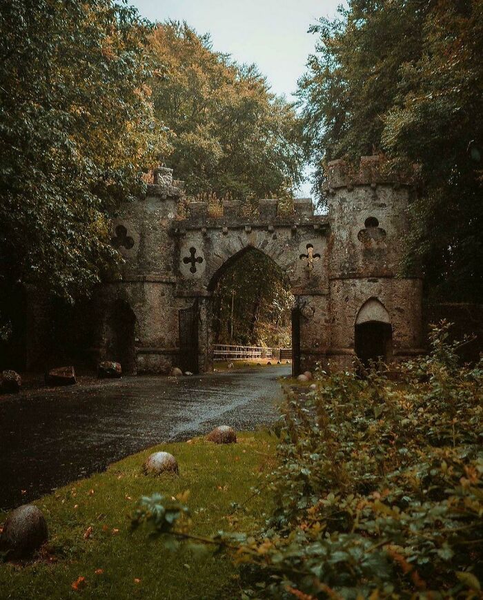 The 18th Babrican Gate Of Tollymore Forest, Mourne Mountains, Northern Ireland