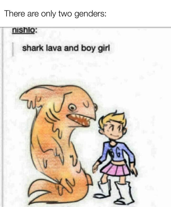 Thanks I Love Lava Shark And Boy Girl