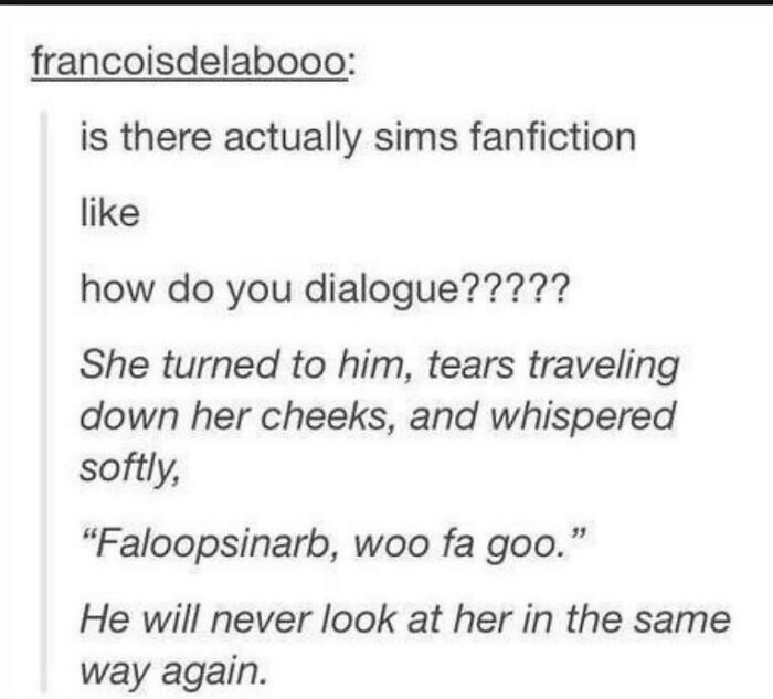 Thanks, I Hate Sims Fan Fiction.