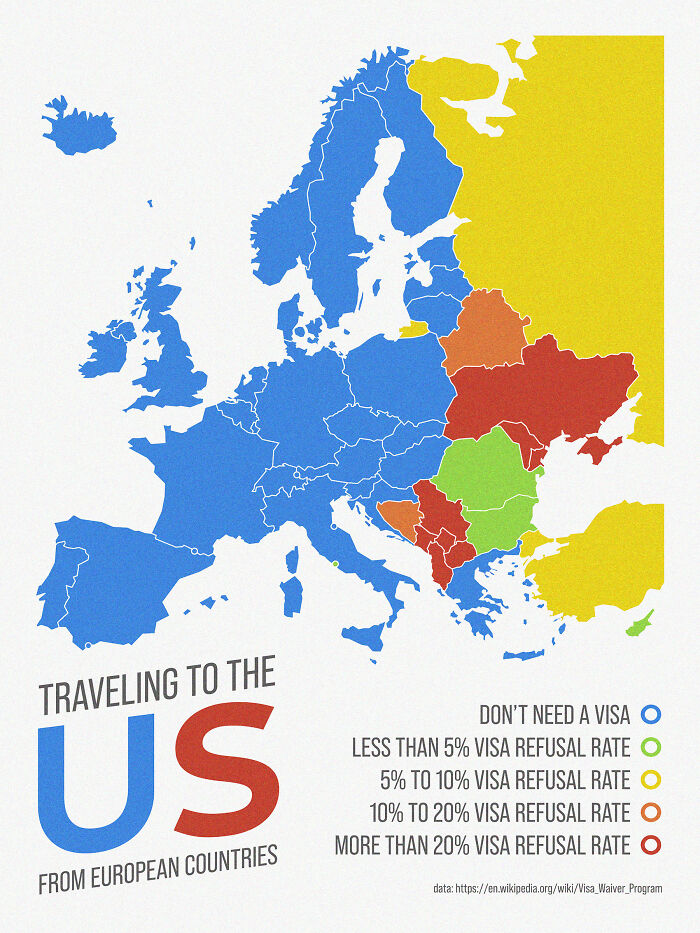 Traveling To The US From European Countries (Visa Requirement And Refusal Rate)