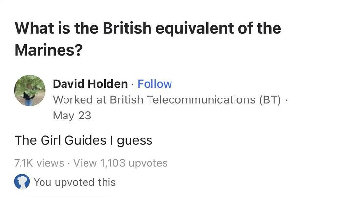 Saw This On Quora And It Made Me Chortle