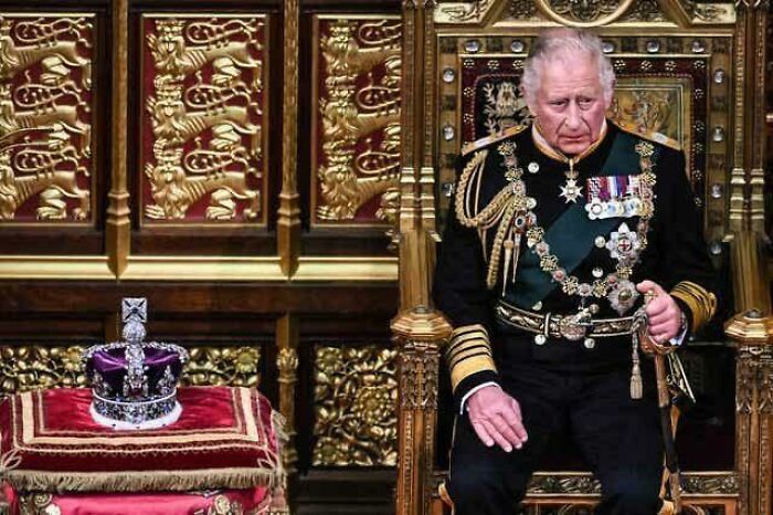 A Priceless Gold Hat With A 317-Carat Diamond And 400 Other Jewels Was Driven In A Custom-Made Rolls Royce To A £2.5 Billion Palace, Where It Was Placed Next To A Gold Chair In Which Sat One Of The World's Richest Men, Who Told 2 Million Hungry Britons There's No Money