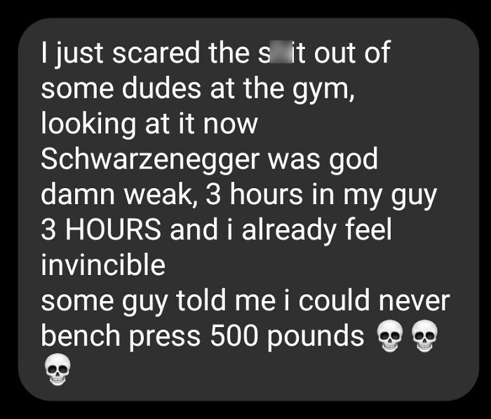 First Day At The Gym, Who's Gonna Tell Him?