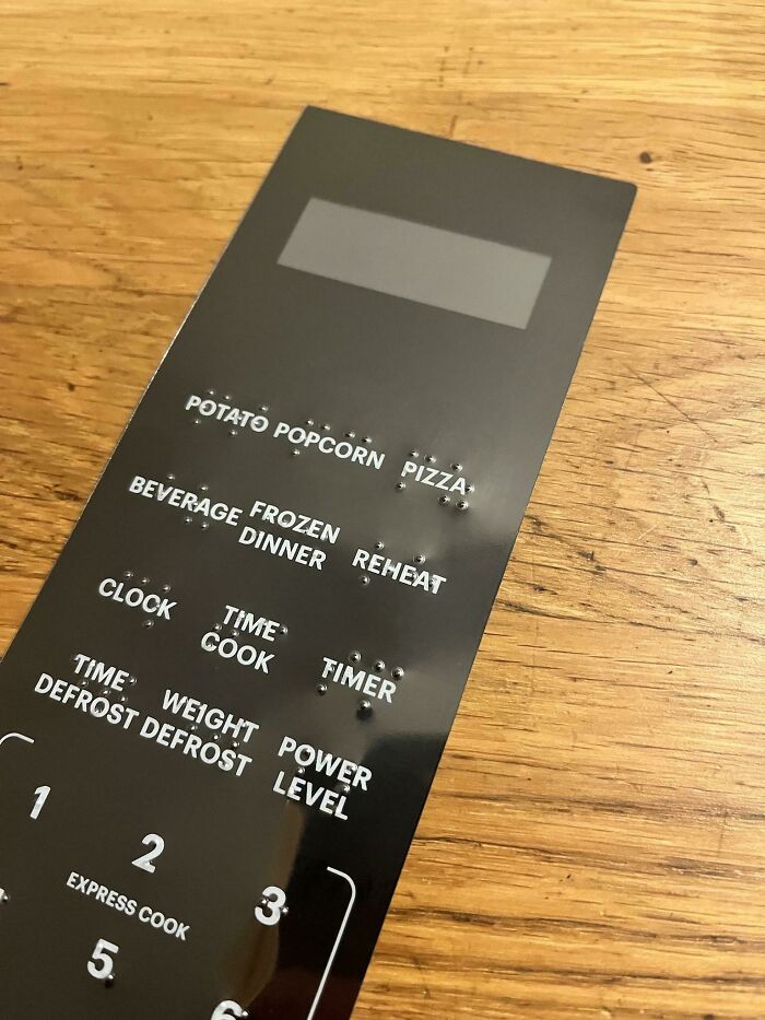 Microwave Came With Optional Braille Cover