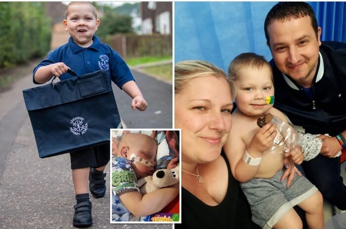 Boy, 4, Who Defied The Odds To Twice Beat Leukaemia Enjoys First Day Of School