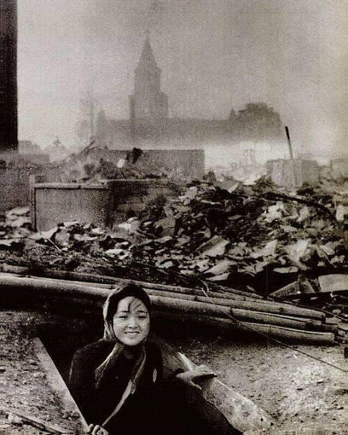 A Young Woman Who Survived The Atomic Bombing Of Nagasaki , August 1945