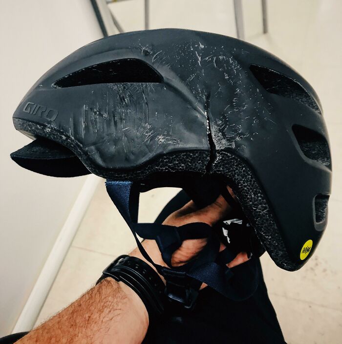 This Helmet Saved My Life On The Brooklyn Bridge When I Crashed Into Wandering Tourists On The Bike Lane