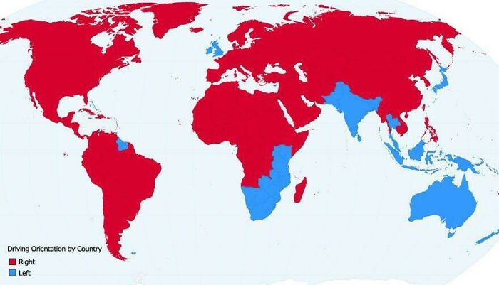 Which Side Of The Road Should You Drive On In Each Country?