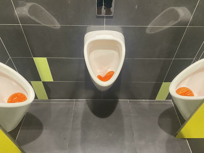 Urinals At An International Airport