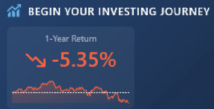 Investing Ad Shows A Picture Of A Negative Return Rate