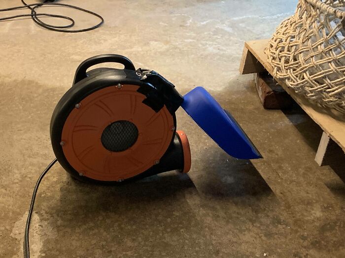 Turning A Bouncy House Blower Into A Floor Dryer