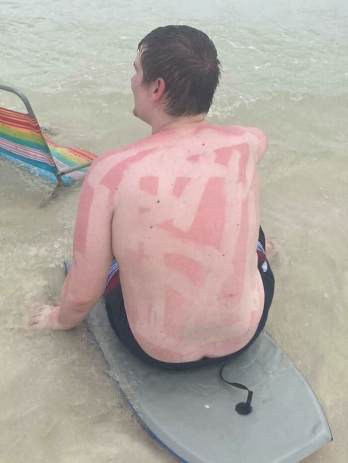 Attempt To Put On Sunscreen Was Made