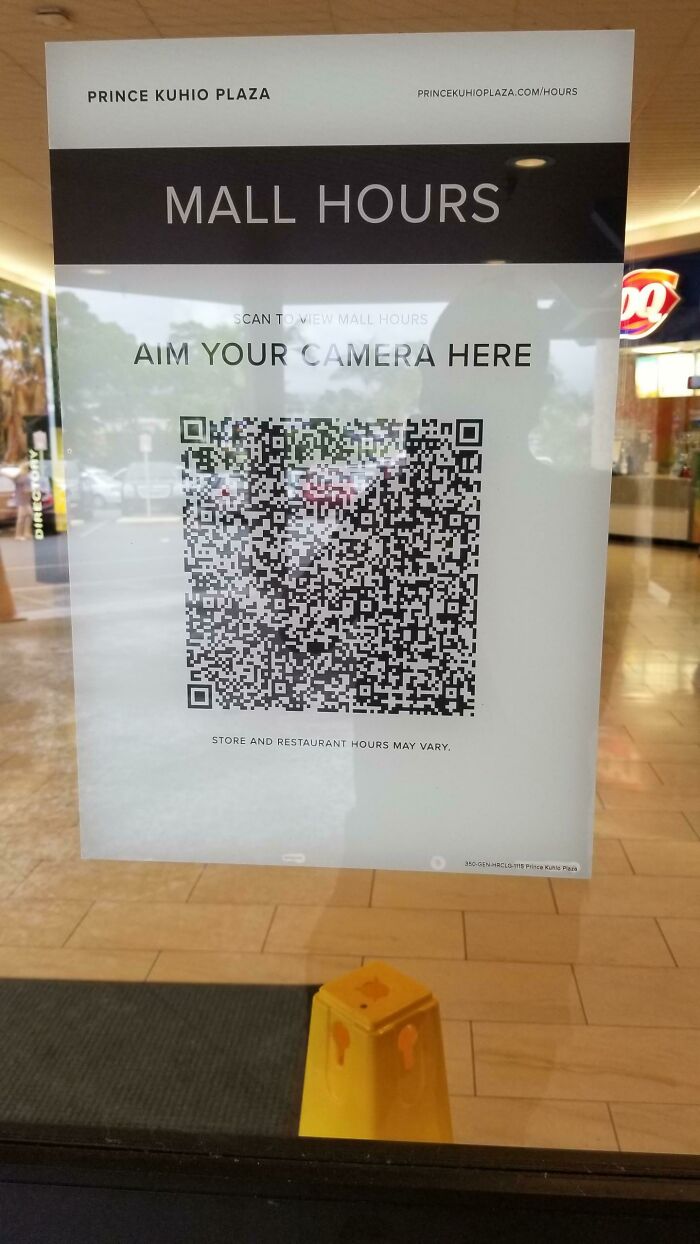 To Simply Display The Mall Hours