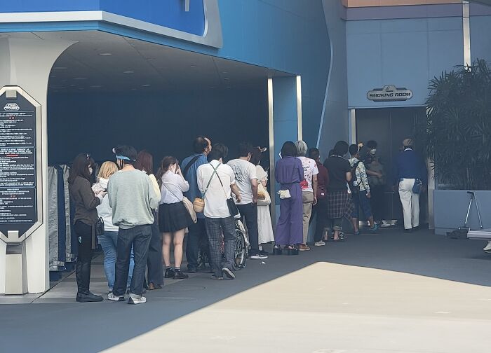 This Line To The Smoking Section At Disneyland