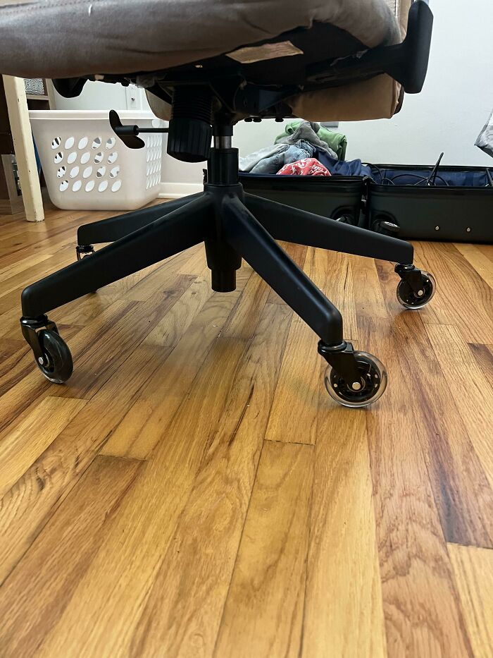 My Sister Replaced Her Office Chair Wheels With Rollerblade Wheels