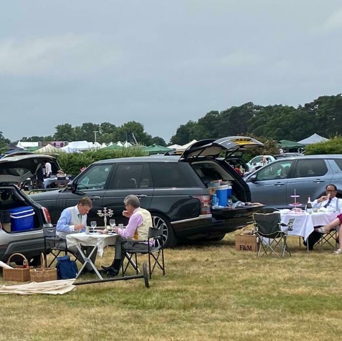 Ascot Horse Race Attendees Brought A Candelabra With Them