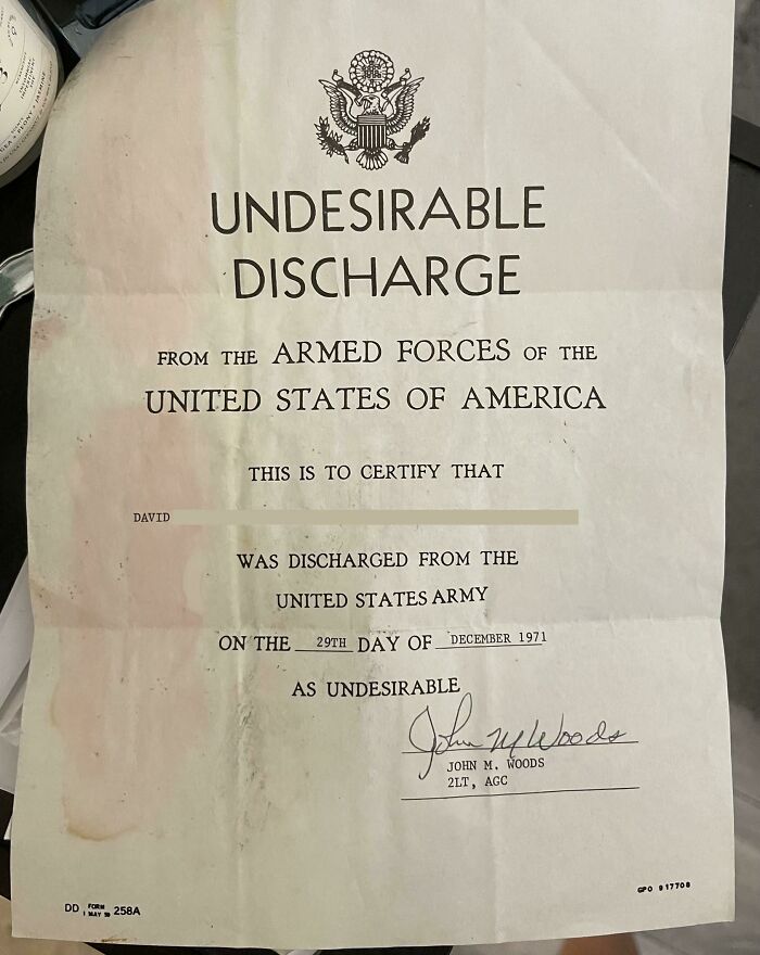 My Deceased Great Uncle’s [secret] Undesirable Discharge From The Vietnam War