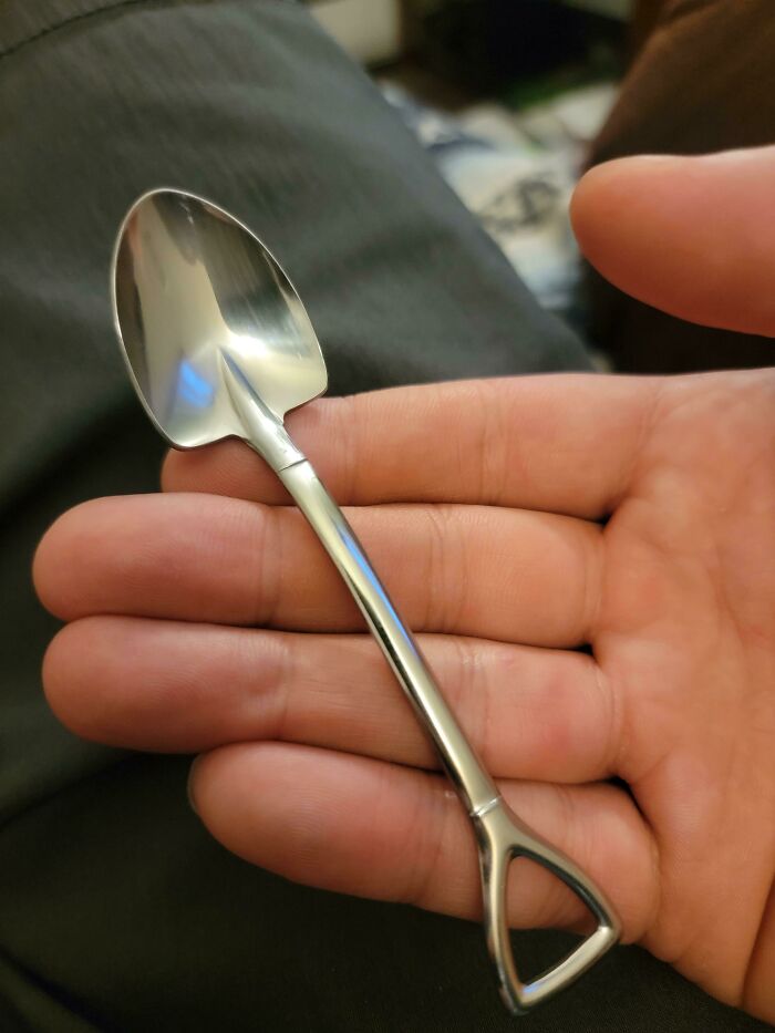 Esta cucharilla para helado en forma de pala