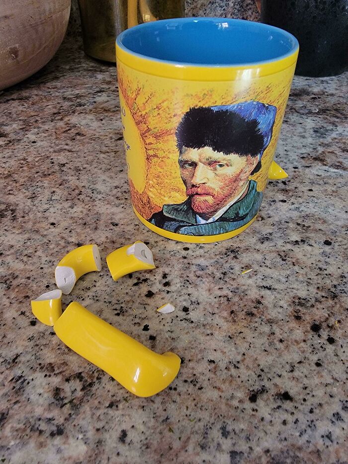 The Ear-Shaped Handle Broke Off Of My Vincent Van Gogh Coffee Mug