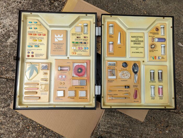 Old School Drug Identification Kit Used To Train Customs Officials In Dubai, Neighbour Found In Some Old Boxes