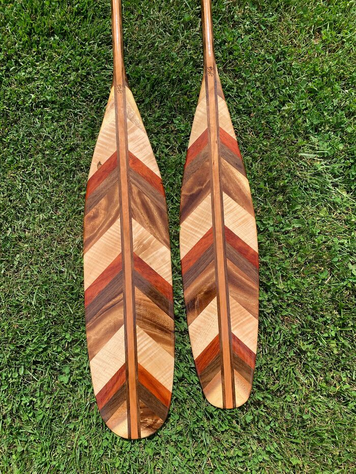 Made My Best Friend And His New Wife Matching Canoe Paddles For Their Wedding