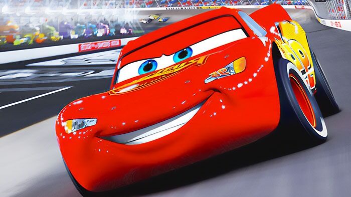 Lightning McQueen on the race 