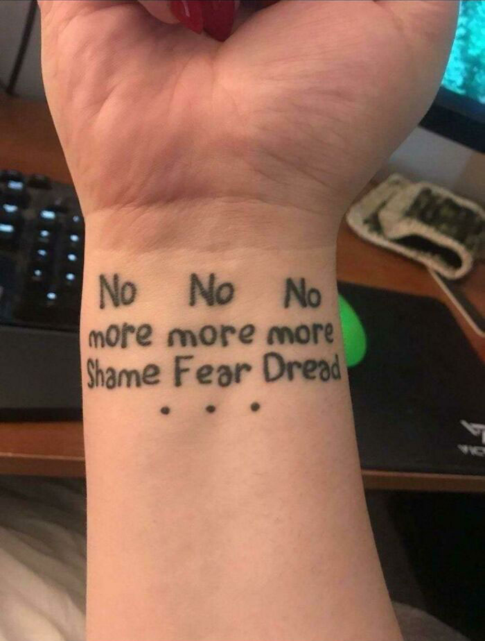 No No No More More More Shame Fear Dread