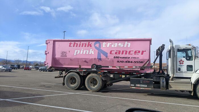 Think Trash Pink Cancer