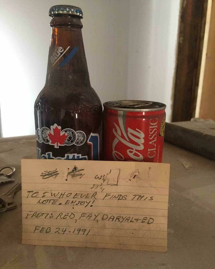 Beer, Cola And Note Found In House Walls During Renovation