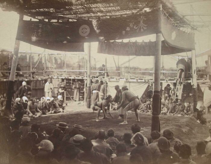 Sumo Wrestling. Yokohama - Japan, 1887 