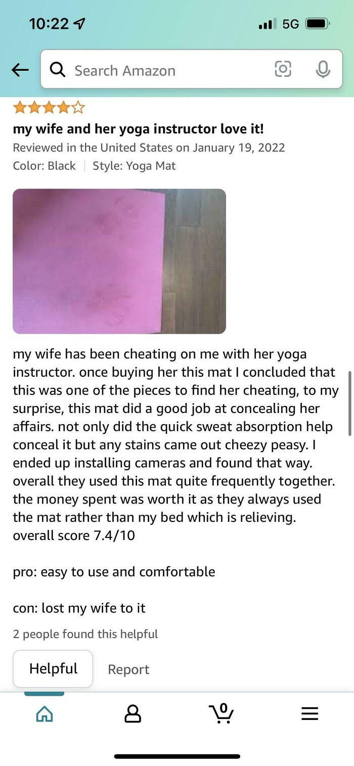 This Was The Review That Made Me Buy The Mat (It’s Very Comfy Tbh)