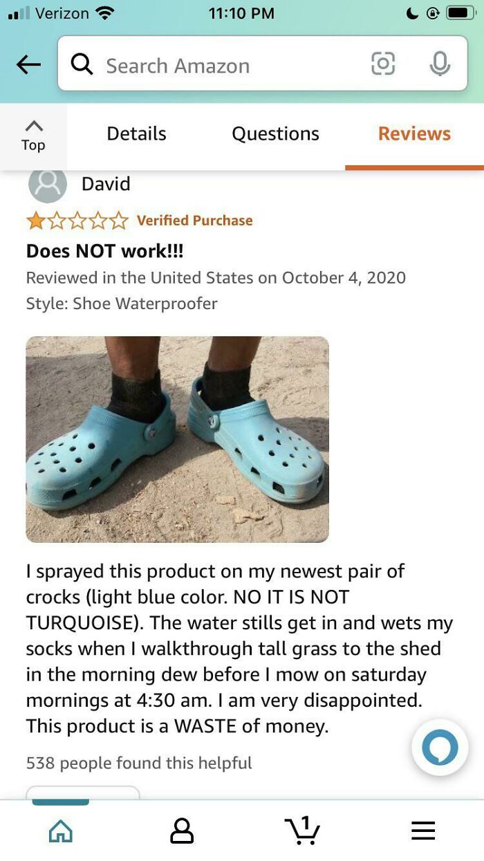 Shoe Waterproofer: Not Intended For Crocs Apparently