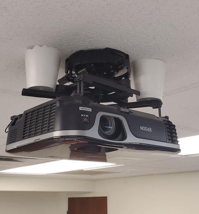 1st Floor Projector Was Vibrating While People On The 2nd Floor Were Walking Around. Added In Some Premium Damping To Stabilize It. Can't Wait To Send My Bill To The Boss