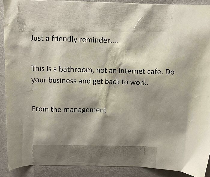 Sign Posted In A Walgreens Bathroom