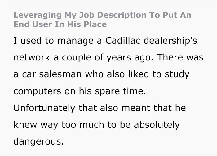 Management Brushes Off This Guy’s Concerns About A Certain Employee, So He Places Every Possible Restriction On His Computer Management Brushes Off This Guy’s Concerns About A Certain Employee, So He Places Every Possible Restriction On His Computer