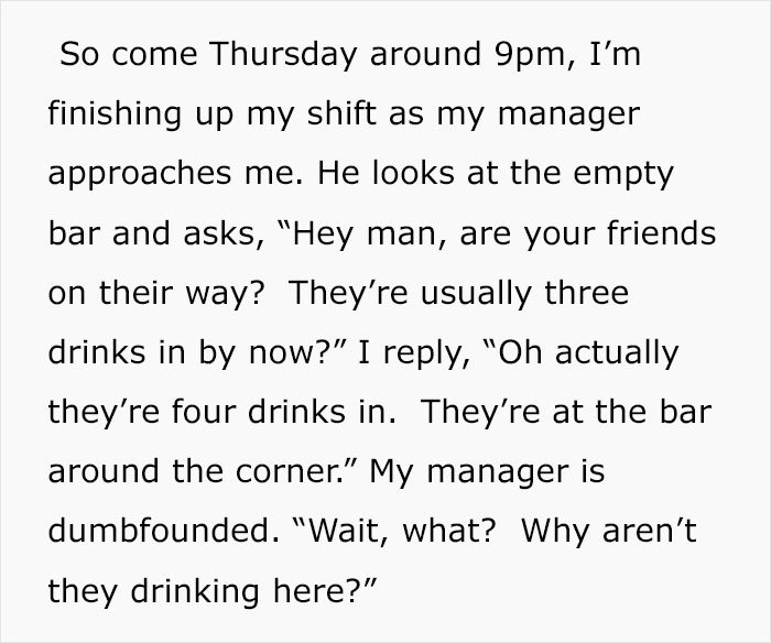 New Policy Banning Staff From Drinking At Restaurant’s Bar Backfires, Costing Employer A Dip In Sales New Policy Banning Staff From Drinking At Restaurant’s Bar Backfires, Costing Employer A Dip In Sales