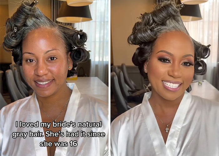 Bride Goes Viral After Embracing Her Natural Hair Color On Her Wedding Day Bride Goes Viral After Embracing Her Natural Hair Color On Her Wedding Day