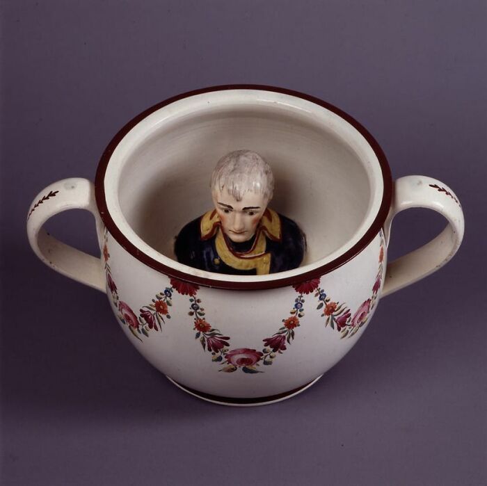 A British Chamberpot With A Built-In Small Bust Of Napoleon Bonaparte, Ca.1803-05