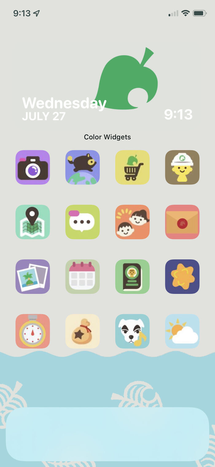 My Animal Crossing Home Screen. I Spent A Lot Of Time Making It!